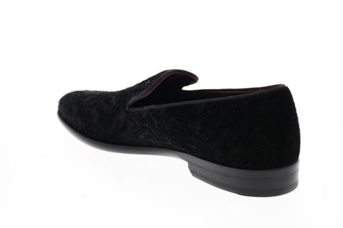 Bruno Magli Picasso BM600213 Mens Black Canvas Slip On Loafers & Slip Ons Casual Shoes