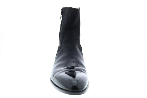 Bruno Magli Risoli BM600219 Mens Black Suede Zipper Boots Dress Shoes