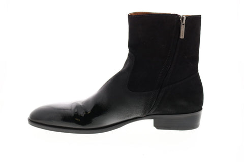 Bruno Magli Risoli BM600219 Mens Black Suede Zipper Boots Dress Shoes