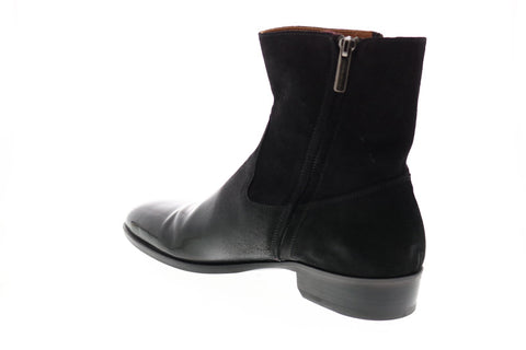 Bruno Magli Risoli BM600219 Mens Black Suede Zipper Boots Dress Shoes