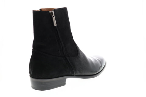 Bruno Magli Risoli BM600219 Mens Black Suede Zipper Boots Dress Shoes