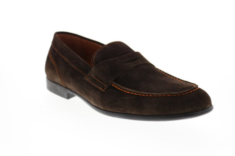 Bruno Magli Silas BM600231 Mens Brown Suede Slip On Loafers & Slip Ons Penny Shoes