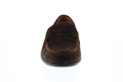 Bruno Magli Silas BM600231 Mens Brown Suede Slip On Loafers & Slip Ons Penny Shoes