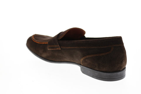 Bruno Magli Silas BM600231 Mens Brown Suede Slip On Loafers & Slip Ons Penny Shoes