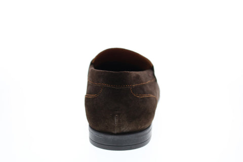 Bruno Magli Silas BM600231 Mens Brown Suede Slip On Loafers & Slip Ons Penny Shoes