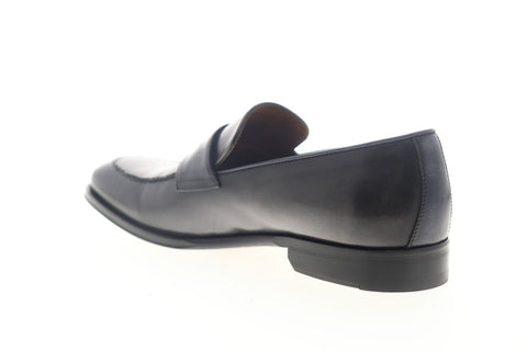 Bruno Magli Fanetta BM600339 Mens Gray Leather Dress Slip On Loafers Shoes