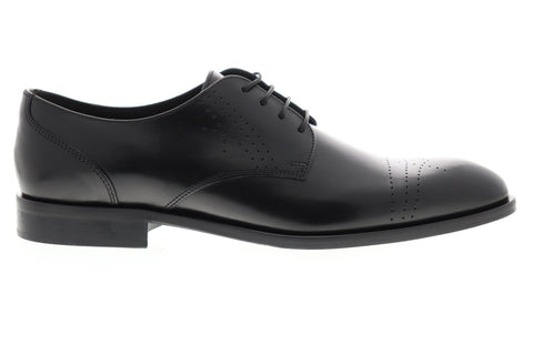 Bruno Magli Lugano BM600427 Mens Black Leather Dress Lace Up Oxfords Shoes