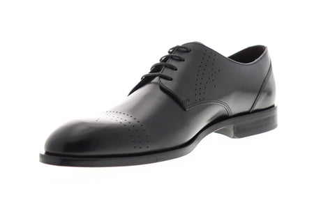 Bruno Magli Lugano BM600427 Mens Black Leather Dress Lace Up Oxfords Shoes