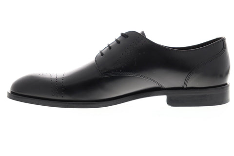 Bruno Magli Lugano BM600427 Mens Black Leather Dress Lace Up Oxfords Shoes