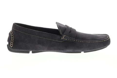 Bruno Magli Napoli BM600432 Mens Gray Suede Casual Slip On Loafers Shoes