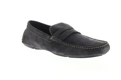 Bruno Magli Napoli BM600432 Mens Gray Suede Casual Slip On Loafers Shoes