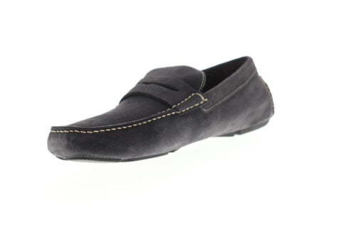 Bruno Magli Napoli BM600432 Mens Gray Suede Casual Slip On Loafers Shoes