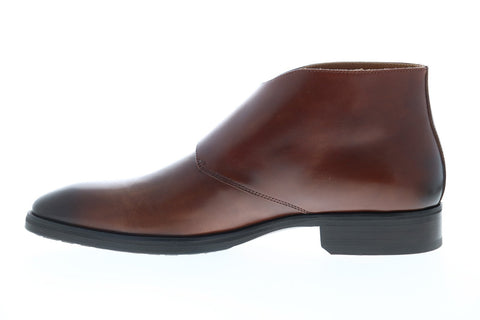 Bruno Magli Alberto BM600487 Mens Brown Leather Slip On Boots Casual Dress Shoes