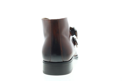 Bruno Magli Alberto BM600487 Mens Brown Leather Slip On Boots Casual Dress Shoes