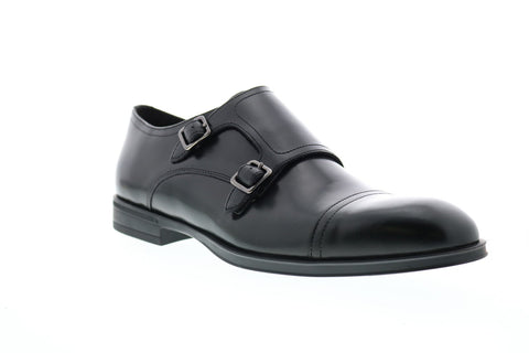 Bruno Magli Zenda BM600564 Mens Black Leather Monk Strap Shoes