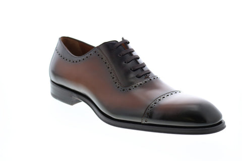 Bruno Magli Lucca BM600582 Mens Brown Cap Toe Oxfords & Lace Ups Shoes