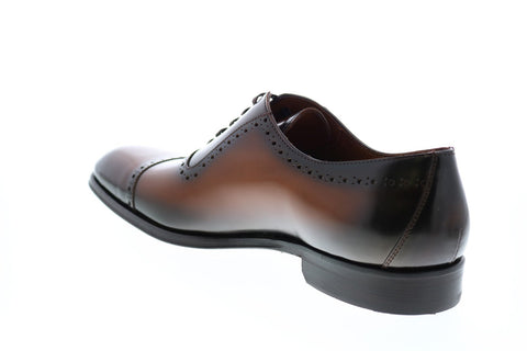 Bruno Magli Lucca BM600582 Mens Brown Cap Toe Oxfords & Lace Ups Shoes