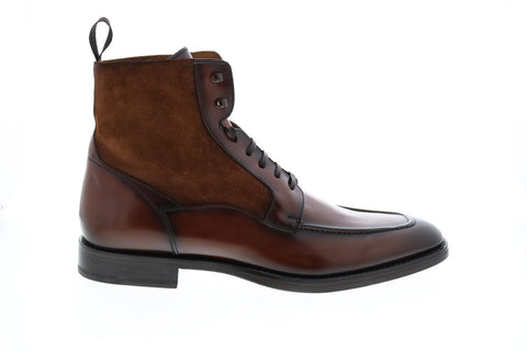 Bruno Magli Savino BM600587 Mens Brown Leather Lace Up Boots Dress Shoes