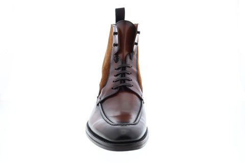 Bruno Magli Savino BM600587 Mens Brown Leather Lace Up Boots Dress Shoes
