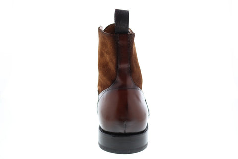 Bruno Magli Savino BM600587 Mens Brown Leather Lace Up Boots Dress Shoes