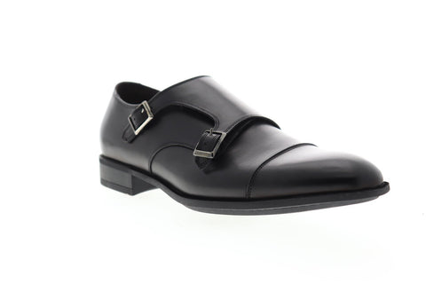 Bruno Magli Ilario BM600593 Mens Black Leather Dress Monk Strap