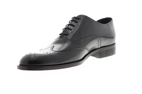 Bruno Magli Argo BM600596 Mens Black Leather Dress Lace Up Oxfords Shoes