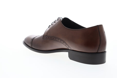 Bruno Magli Nevil BM600617 Mens Brown Leather Dress Lace Up Oxfords Shoes