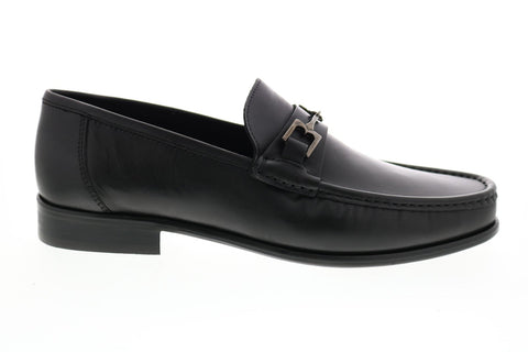 Bruno Magli Prato BM600638 Mens Black Leather Loafers & Slip Ons Penny Shoes