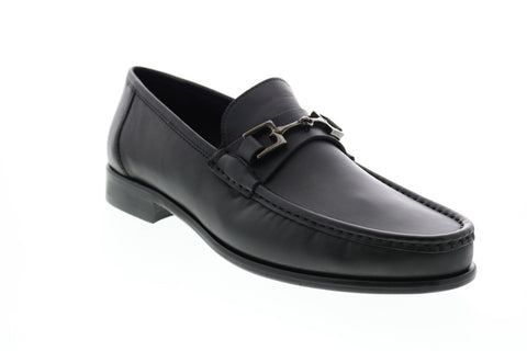 Bruno Magli Prato BM600638 Mens Black Leather Loafers & Slip Ons Penny Shoes