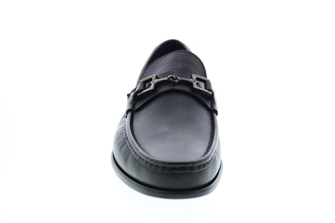 Bruno Magli Prato BM600638 Mens Black Leather Loafers & Slip Ons Penny Shoes