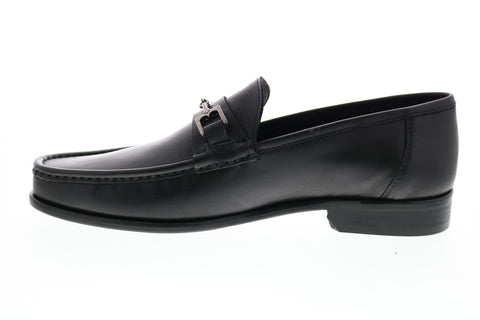 Bruno Magli Prato BM600638 Mens Black Leather Loafers & Slip Ons Penny Shoes