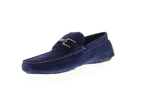Bruno Magli Neo BM600661 Mens Blue Leather Dress Slip On Loafers