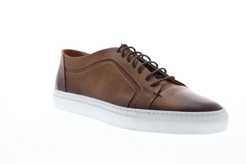 Bruno Magli Salvini BM600671 Mens Brown Leather Casual Fashion Sneakers Shoes