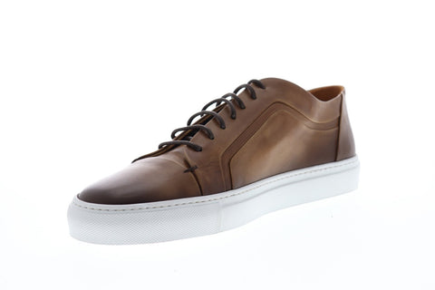 Bruno Magli Salvini BM600671 Mens Brown Leather Casual Fashion Sneakers Shoes
