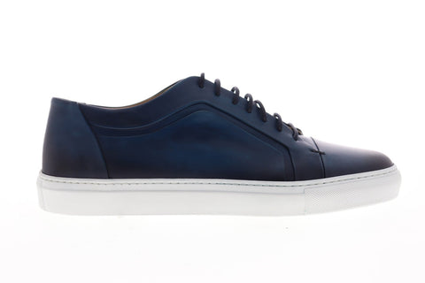 Bruno Magli Salvini BM600671 Mens Blue Leather Casual Fashion Sneakers Shoes