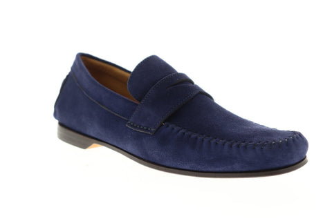 Bruno Magli Riva BM600700 Mens Blue Suede Casual Slip On Loafers Shoes