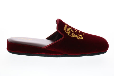 Bruno Magli Sogno BM600707 Mens Red Canvas Lace Up Mule Slippers Shoes
