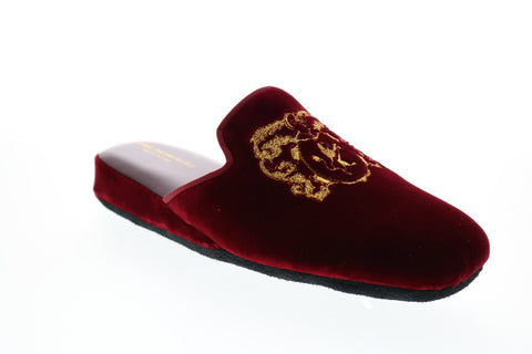 Bruno Magli Sogno BM600707 Mens Red Canvas Lace Up Mule Slippers Shoes