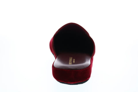 Bruno Magli Sogno BM600707 Mens Red Canvas Lace Up Mule Slippers Shoes