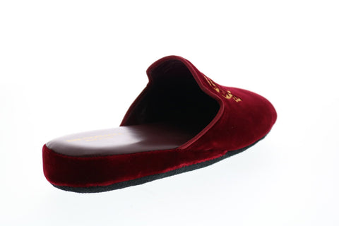 Bruno Magli Sogno BM600707 Mens Red Canvas Lace Up Mule Slippers Shoes