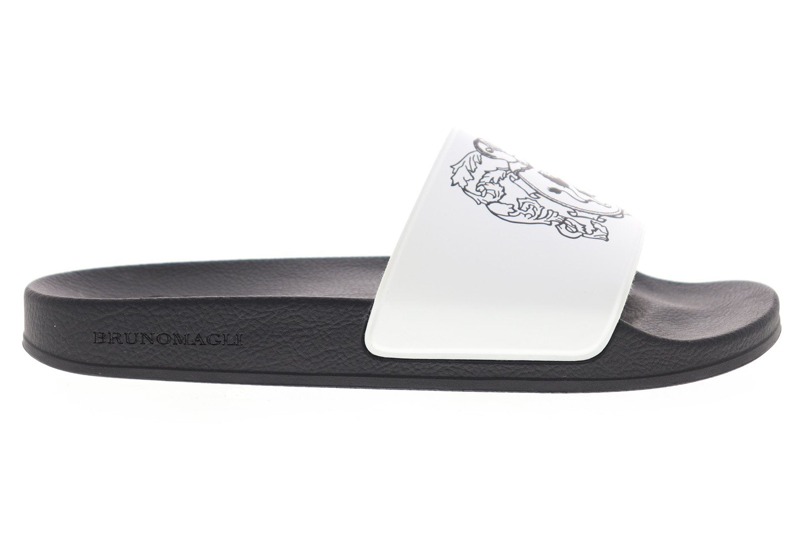 BRUNO MAGLI Martino BM600711 Mens White Slip On Slides Sandals Shoes Size 11M Bruno Magli Martino BM600711 Mens White Slip On Slides  main image 2