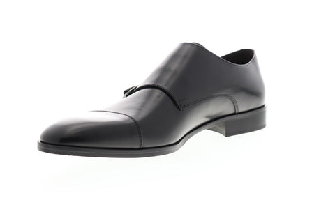 Bruno Magli Casmiro BM600738 Mens Black Leather Dress Monk Strap Shoes