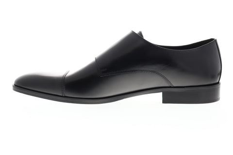 Bruno Magli Casmiro BM600738 Mens Black Leather Dress Monk Strap Shoes