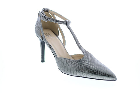 Bruno Magli Malena BM620282 Womens Gray Leather Strap Heels Strap Shoes