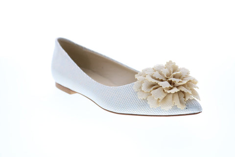 Bruno Magli Alia BM620369 Womens Beige Leather Slip On Flats Ballet Shoes