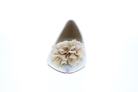 Bruno Magli Alia BM620369 Womens Beige Leather Slip On Flats Ballet Shoes