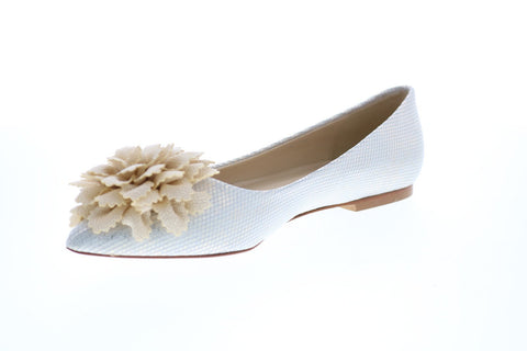 Bruno Magli Alia BM620369 Womens Beige Leather Slip On Flats Ballet Shoes