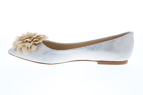 Bruno Magli Alia BM620369 Womens Beige Leather Slip On Flats Ballet Shoes