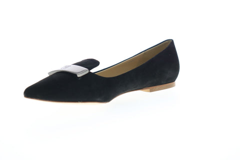 Bruno Magli Cecilia BM620376 Womens Black Leather Slip On Flats Ballet Shoes