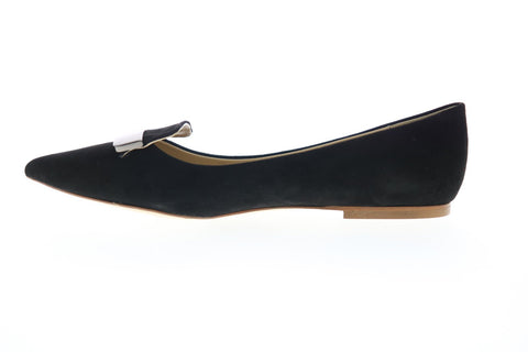 Bruno Magli Cecilia BM620376 Womens Black Leather Slip On Flats Ballet Shoes